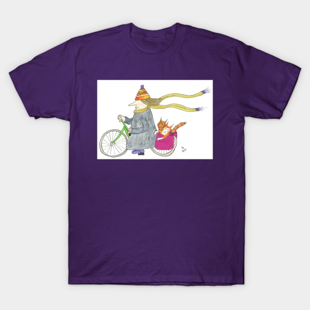 MadCatWoman Bikes the Cats T-Shirt by MrTiggersShop